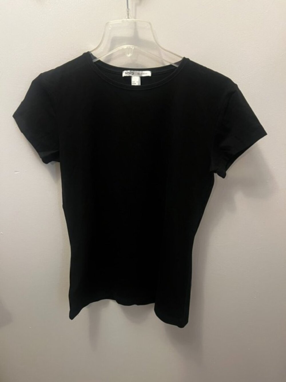 Women's MNG by Mango T Shirt, Size L, Black, Short Sleeve, Ex Cond!